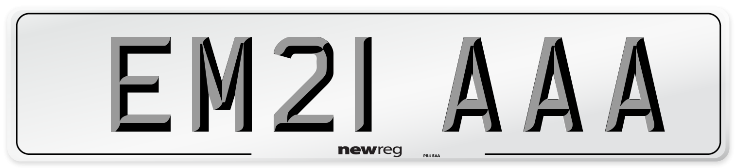 EM21 AAA Number Plate from New Reg
